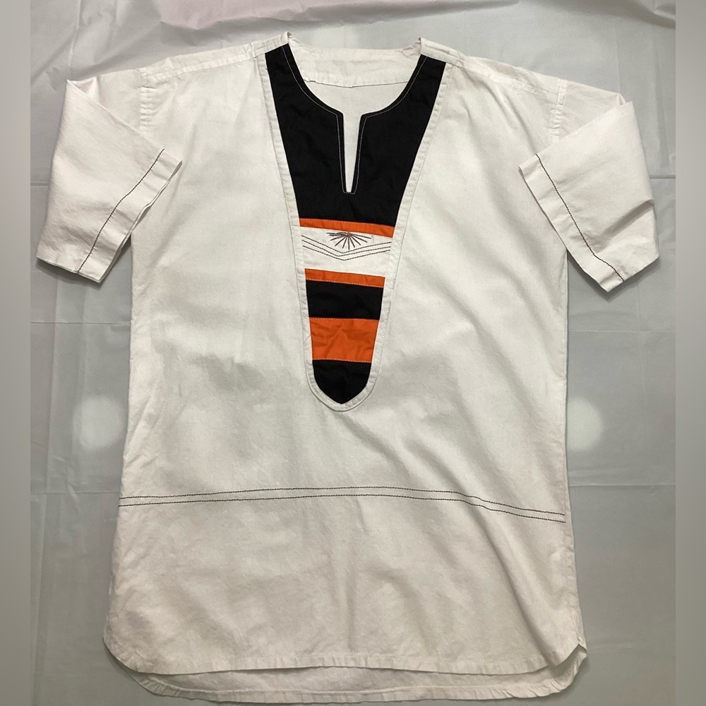 Men's African White Polo Size Small